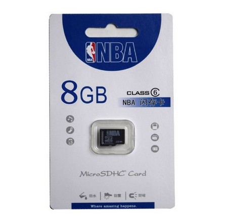 京东自营NBA 8GB Micro SDHC(TF)存储卡Cla