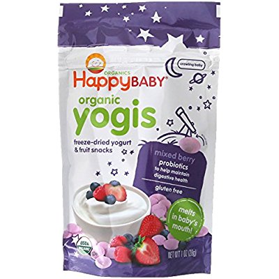 happybaby 禧贝 happy yogis organic 溶溶豆酸奶香蕉芒果口味,1 oz