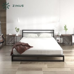 zinus 际诺思 北欧简约现代光阴铁艺床 150cm*200cm